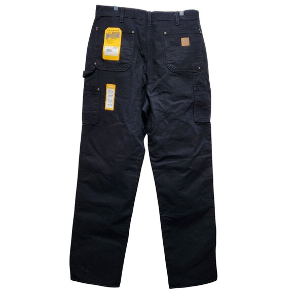 Carhartt Loose Fit Washed Duck Double-Front Utility Work Pants 36x36 Black Mens - Picture 2 of 12